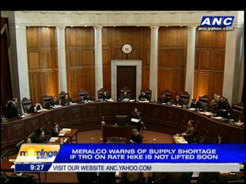 Meralco warns of supply shortage is TRO is not lifted soon