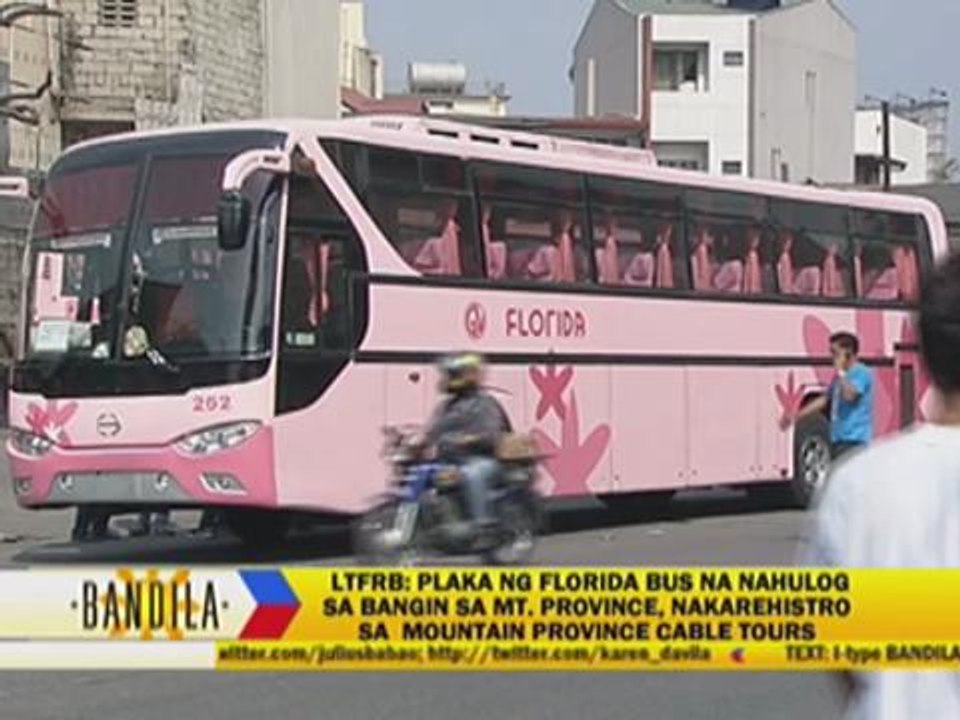 Florida Transport bus plate, papers spurious