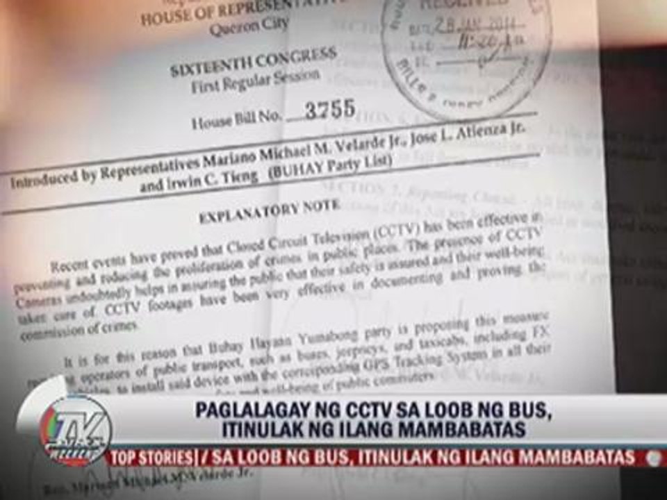 Lawmakers push for CCTV cameras in buses