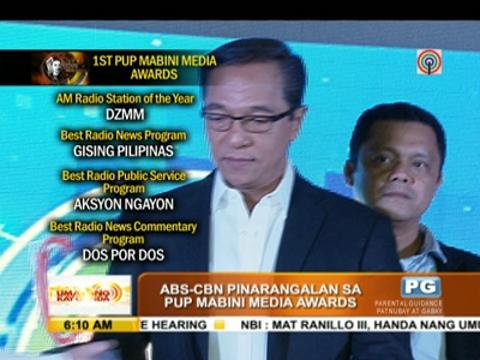ABS-CBN wins big at 1st PUP Mabini Media Awards