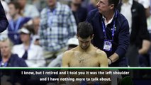 Of course it hurts' - Djokovic on retirement