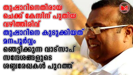 തുഷാറിനെതിരായ ചെക്ക് കേസിന് പുതിയ വഴിത്തിരിവ്