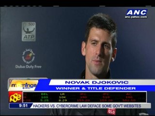 Djokovic through to 2nd round in Dubai