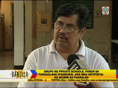 Private schools approve proposed ban on 'artificial drinks'