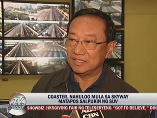 WATCH: Coaster hit by SUV, falls from Skyway