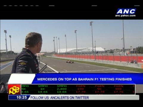 Mercedes on top as Bahrain F1 testing ends