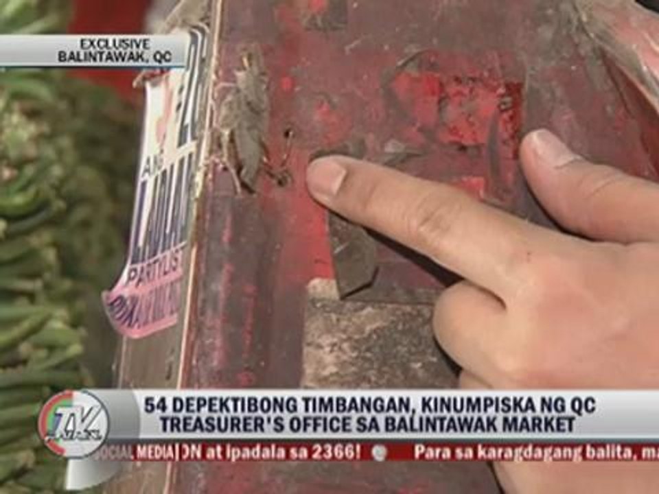 Defective weighing scales seized in Balintawak Market