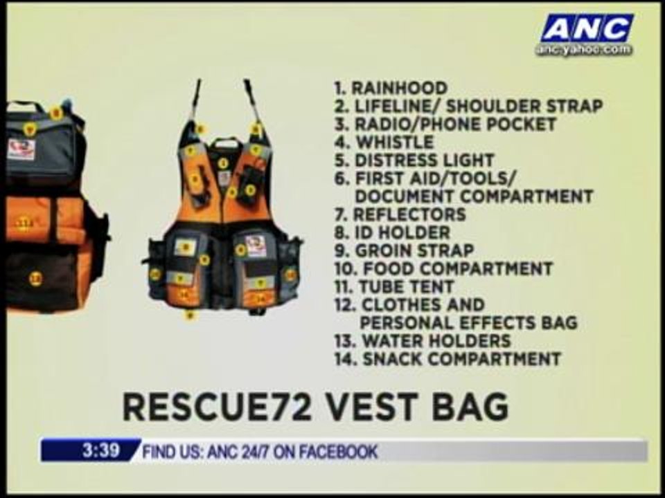 Backpack comes as fully-loaded emergency kit