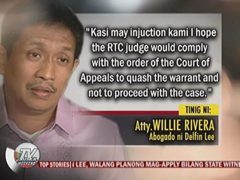 Binay wants Delfin Lee moved to ordinary jail
