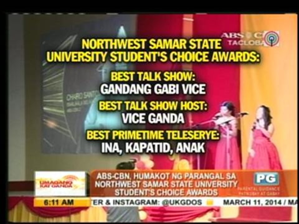 ABS-CBN wins big at NWSSU Student's Choice Awards