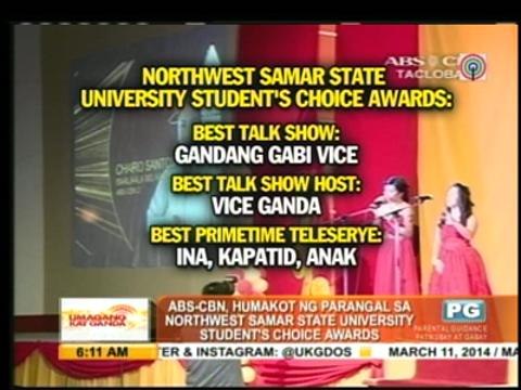 ABS-CBN wins big at NWSSU Student's Choice Awards