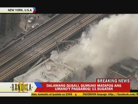 At least 11 hurt in New York buildings collapse