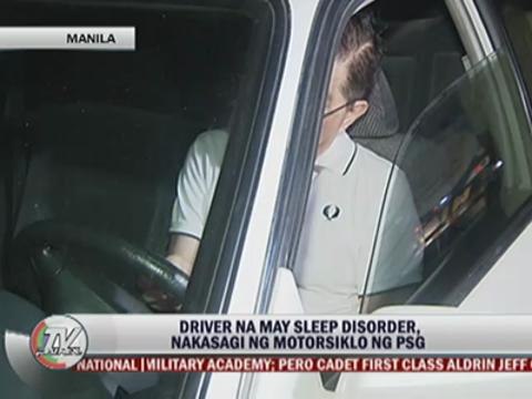 Driver falls asleep, slams into motorcycle