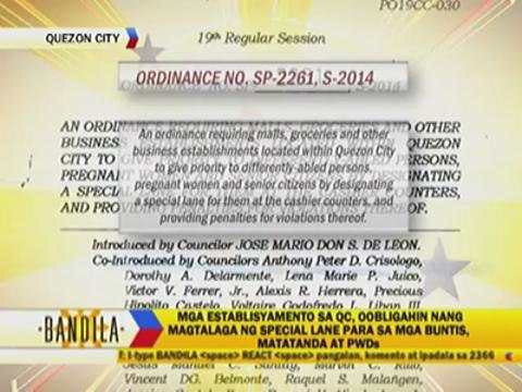 PWDs, senior citizens to get special lanes in QC