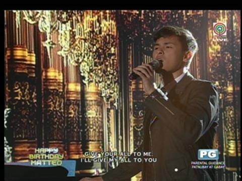 WATCH: Matteo Guidicelli sings 'All of Me'