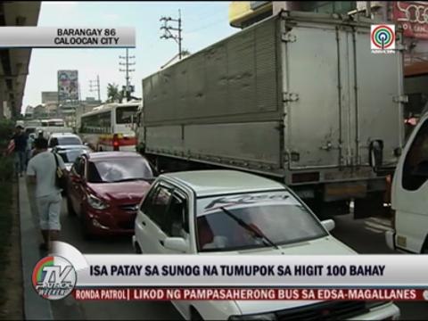 Fire razes 100 houses in Caloocan City