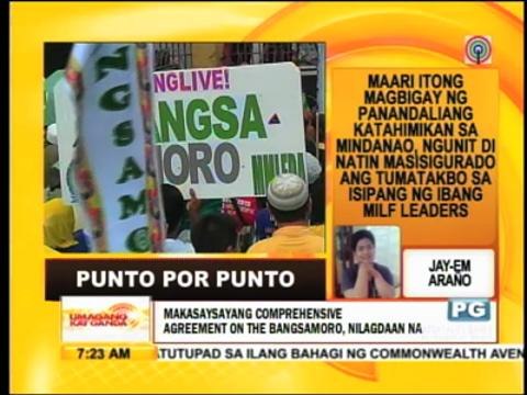 Punto por Punto: Comprehensive agreement on the Bangsamoro, nilagdaan na