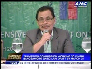 Bangsamoro basic law draft eyed by March 31