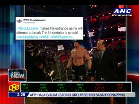 Lesnar ends Undertaker's WrestleMania win streak