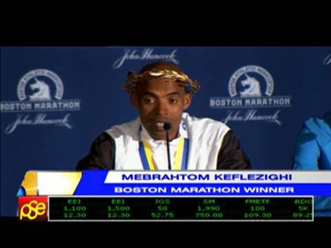 Meb Keflezighi wins Boston Marathon