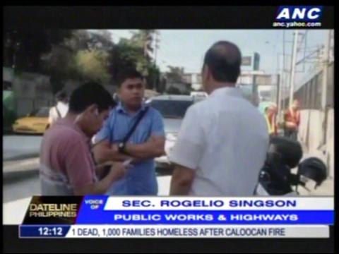 Singson apologizes for delays in completion of EDSA reblocking