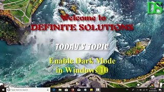 How to Enable Dark mode in Windows 10