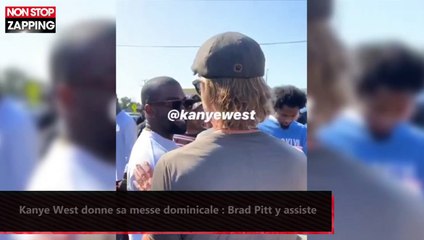 Kanye West donne sa messe dominicale : Brad Pitt y assiste (vidéo)