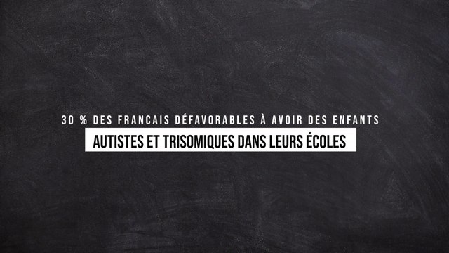 30 % des Francais sont défavorables à avoir des enfants autistes et trisomiques dans leurs écoles