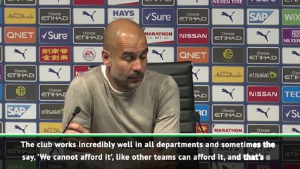 City couldn't afford another defender - Guardiola