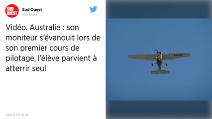 Pour son premier cours de pilotage, son instructeur s'évanouit, il est contraint d’atterrir tout seul.
