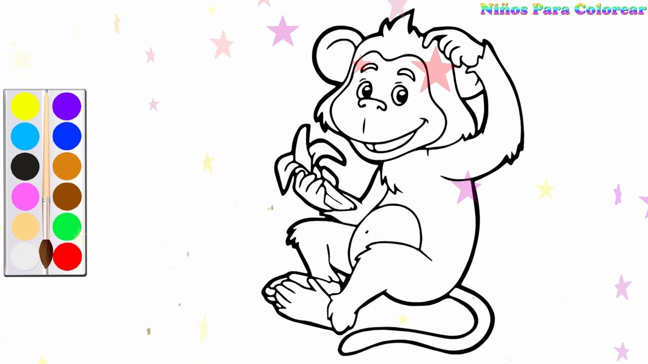 Coloration Singe | Peindre pour les jeunes enfants et dessiner pour les enfants