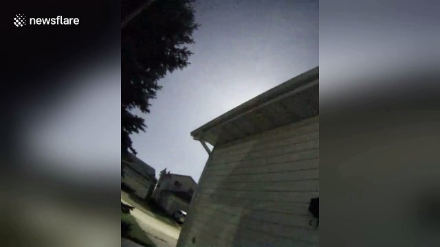 Incredible moment unusually bright meteor illuminates sky in Canada