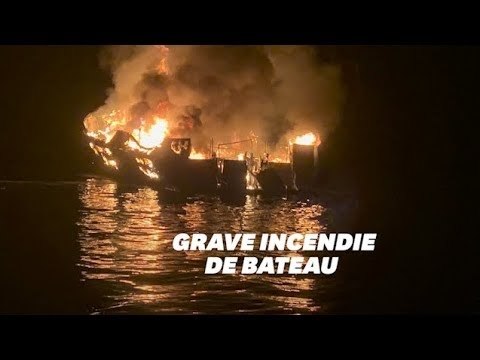 En Californie, un violent incendie embrase un bateau de tourisme