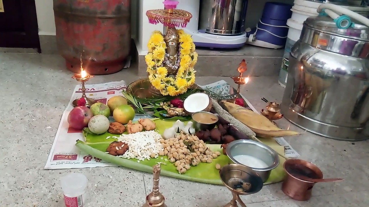 Simple Vinagayar Chatruthi Celebration In Our Home