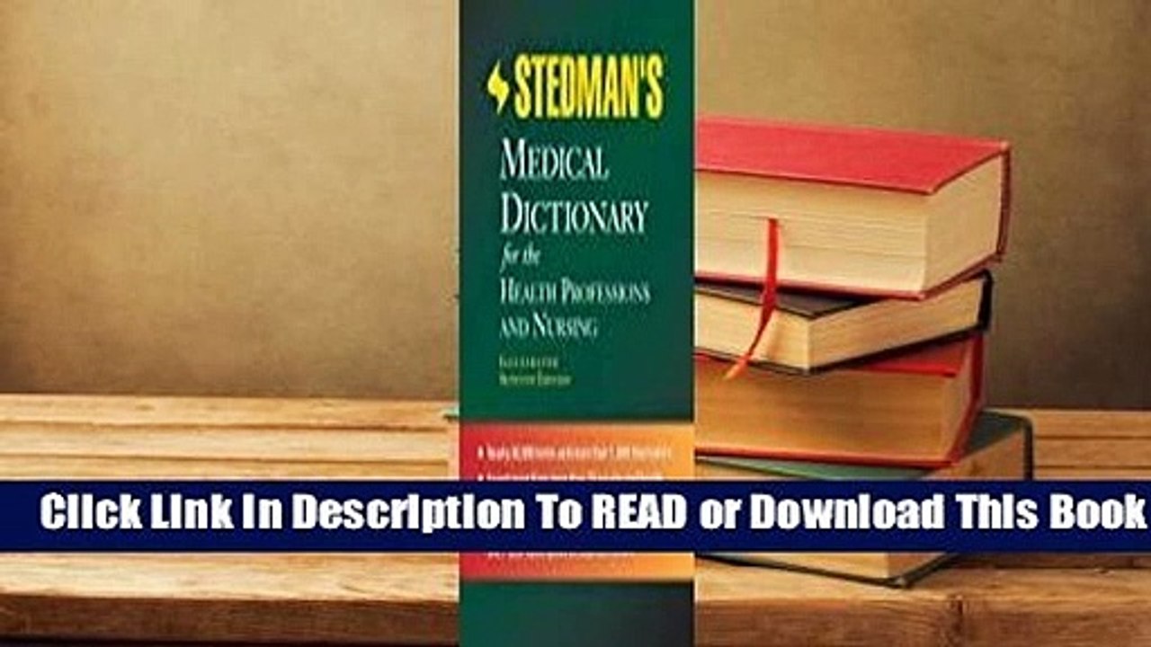 Full E-book Stedman's Medical Dictionary for the Health Professions and Nursing  For Trial