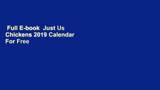 Full E-book  Just Us Chickens 2019 Calendar  For Free