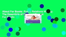 About For Books  Public Relations Writing: The Essentials of Style and Format  For Kindle