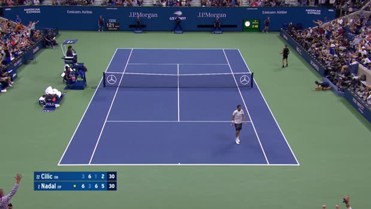 Nadal's round the net post magic
