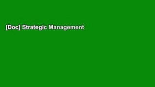 [Doc] Strategic Management
