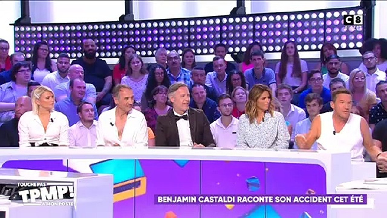 Benjamin Castaldi raconte en direct dans TPMP son accident de plongée cet été en Corse: "J'ai été paralysé des jambes et des bras, je me suis noyé" - VIDEO