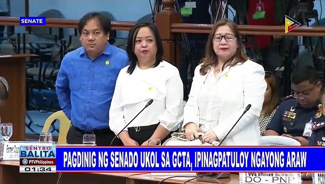 Pagdinig ng Senado ukol sa GCTA, ipinagpatuloy ngayong araw