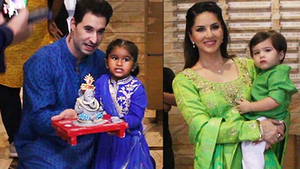 Sunny Leone Welcomes Lord Ganesha