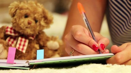 Book Write Pen Diary Letter Hands Girl Notebook - Free stock video footage