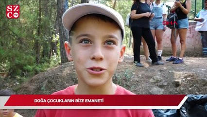 Marmarisli çocuklardan örnek temizlik çalışması