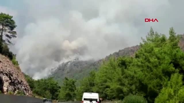Muğla marmaris'te orman yangını