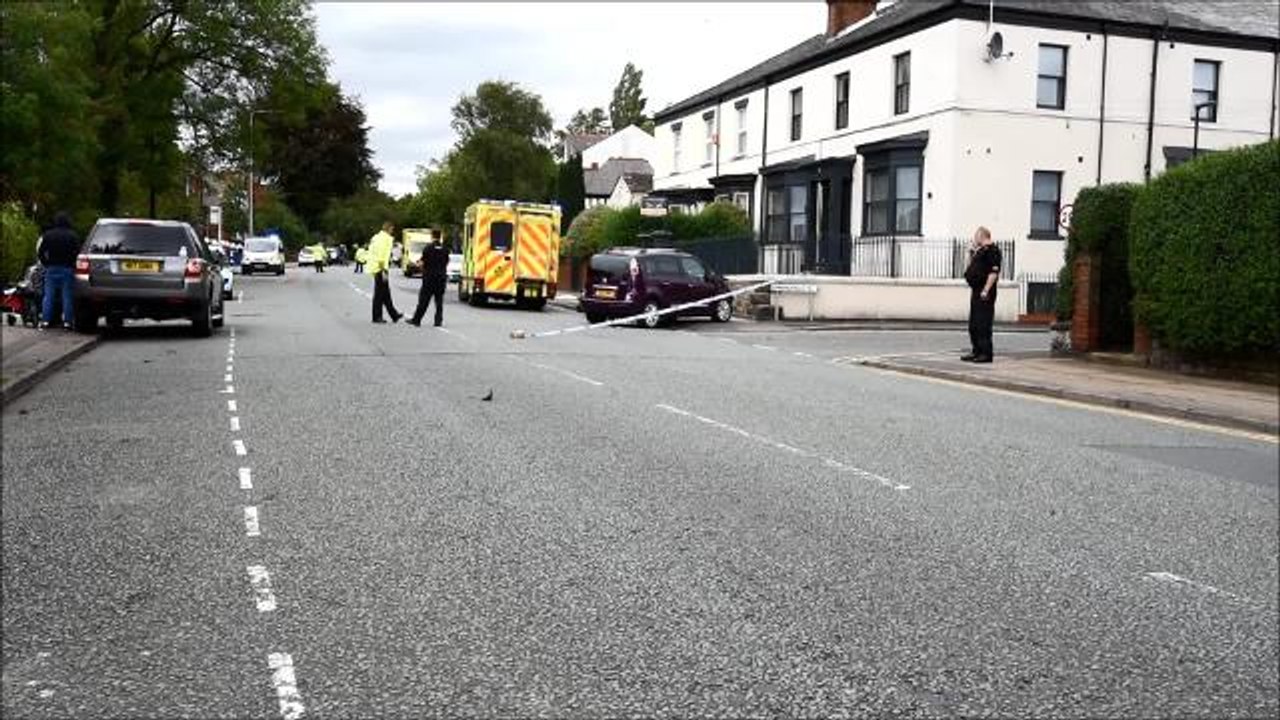 The scene on Wigan Lane