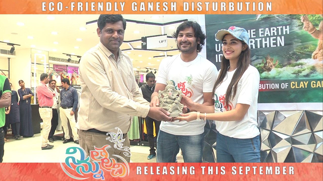Ninnu Thalachi Movie Team Eco Friendly Ganesh Distribution In Hyderabad