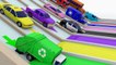 Colors with Street Vehicles - Colors with Paints Trucks - Colors for Children - Monster Truck Colors