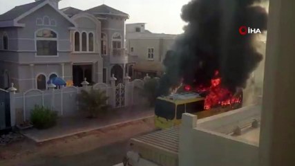 - Birleşik Arap Emirlikleri'nde Okul Servisi Alev Aldı