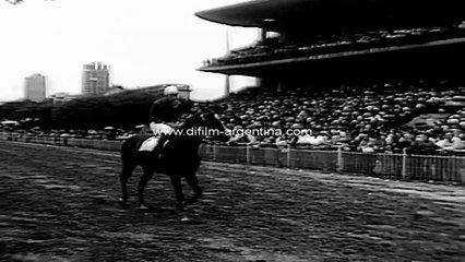 Victor Centeno gana el Clasico America - Hipodromo de Palermo 1969